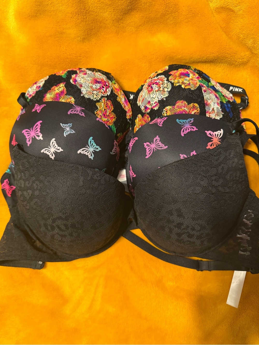 PINK Victoria’s Secret - Push Up Bra Bundle - 32DD New and Like New